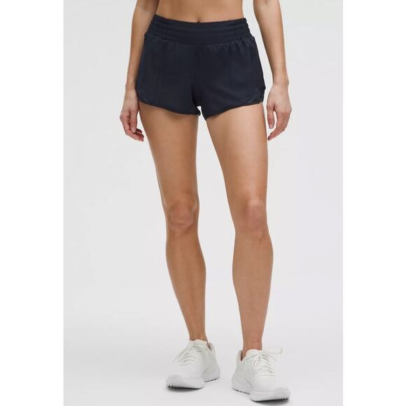 Lululemon Womens Hotty Hot High Rise Lined Black Shorts 2.5" NEW Sz 4